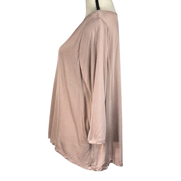 Pure Jill Petite Large Elliptical Tee Top Super Soft 3/4 Sleeve Lined Stretch - Picture 5 of 8